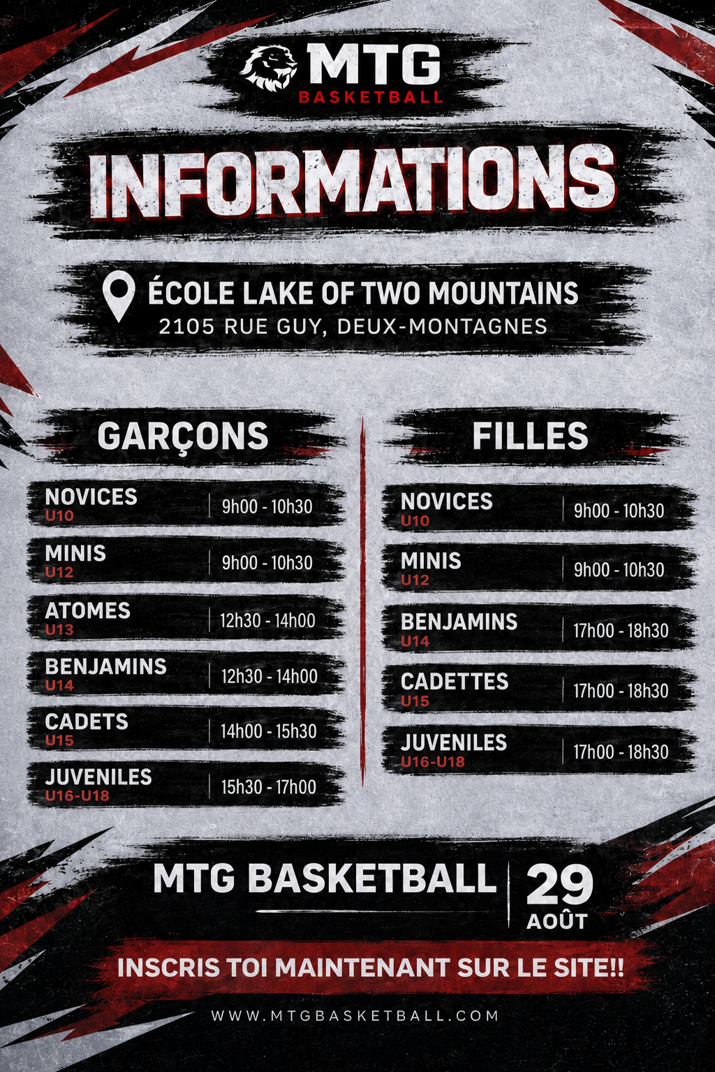 🏀 Try-Outs – Saison 2026-2027 maintenant ouverts !